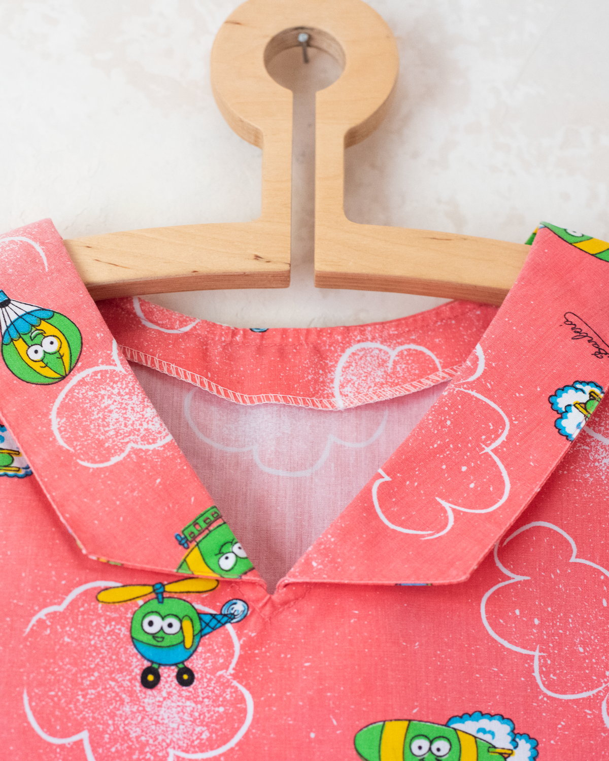 Pink Tank Top with Hot Air Balloons | Spanish Dead Stock | 5-6 Years