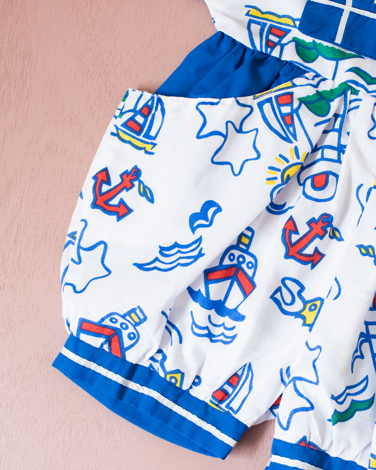 Colorful sailor overalls | 6-9 months