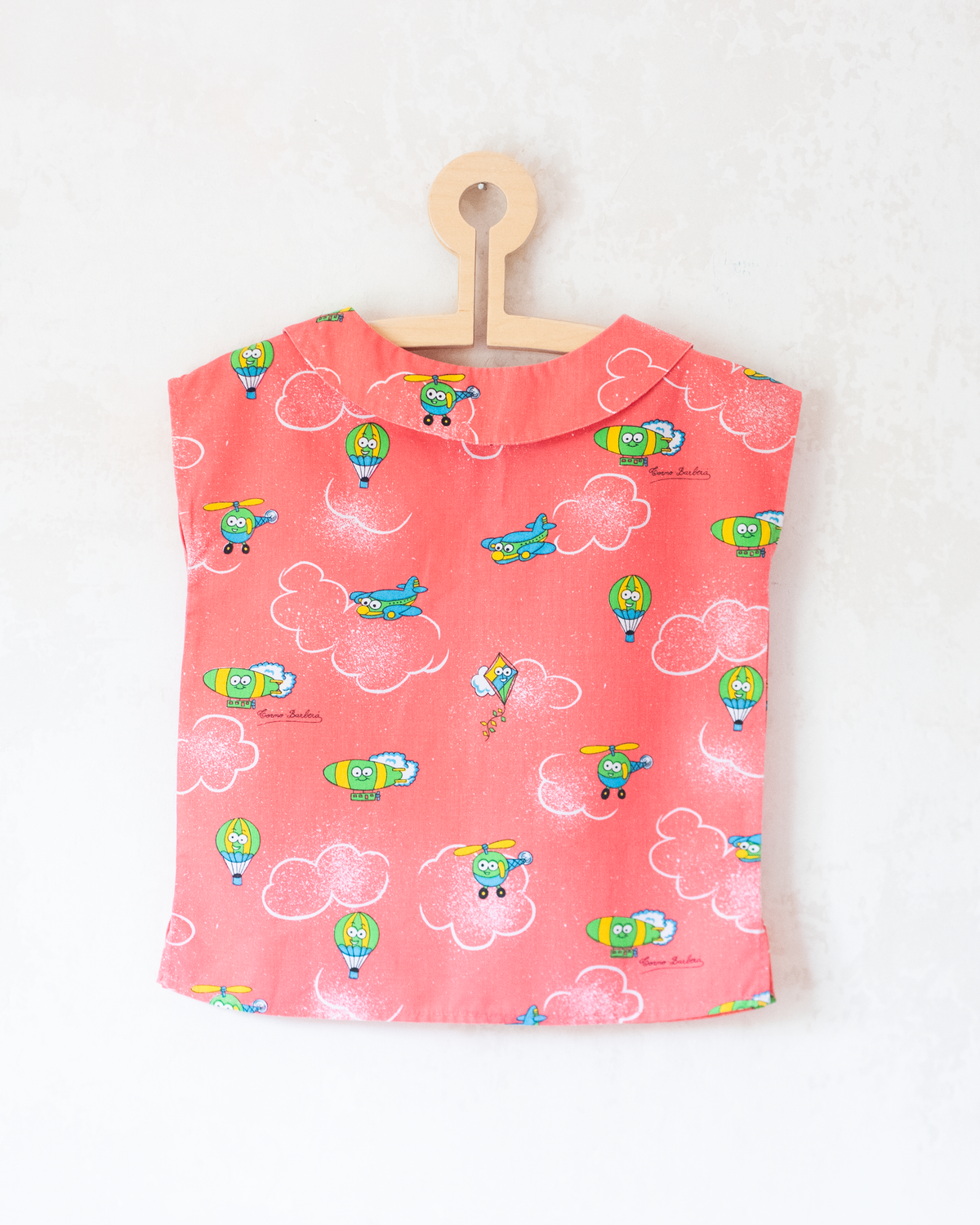Pink Tank Top with Hot Air Balloons | Spanish Dead Stock | 5-6 Years