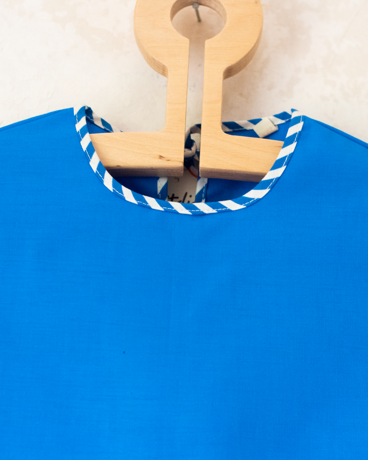 Blue set with embroidered duck and anchor | Parisian deadstock from the sixties | 3-4 years