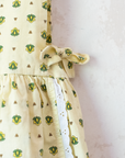 שמלה צהובה עם פרחים מהסבנטיז | 3-4 שנים