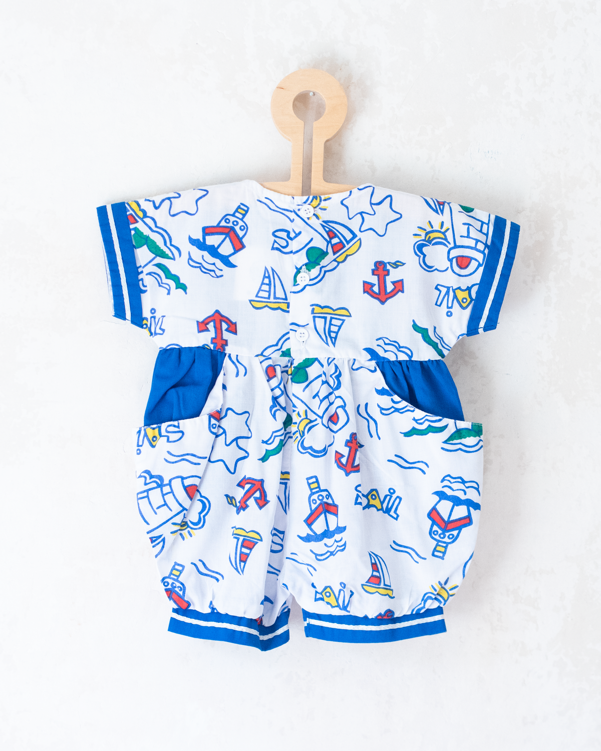 Colorful sailor overalls | 6-9 months