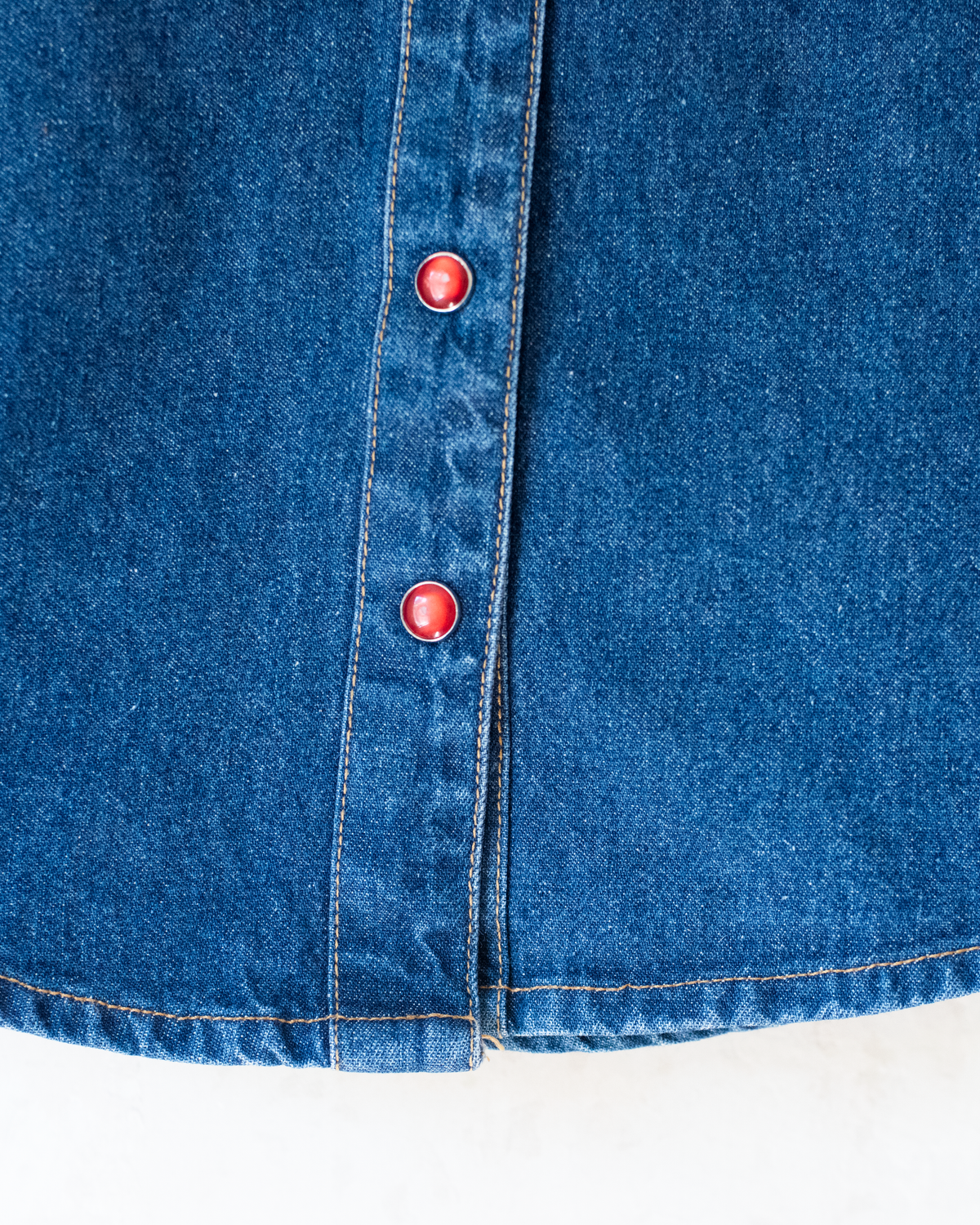 Long denim shirt with bear embroidery | 4-5 years