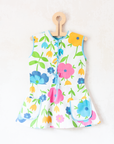 שמלה לבנה פרחונית מהסבנטיז | 2-3 שנים