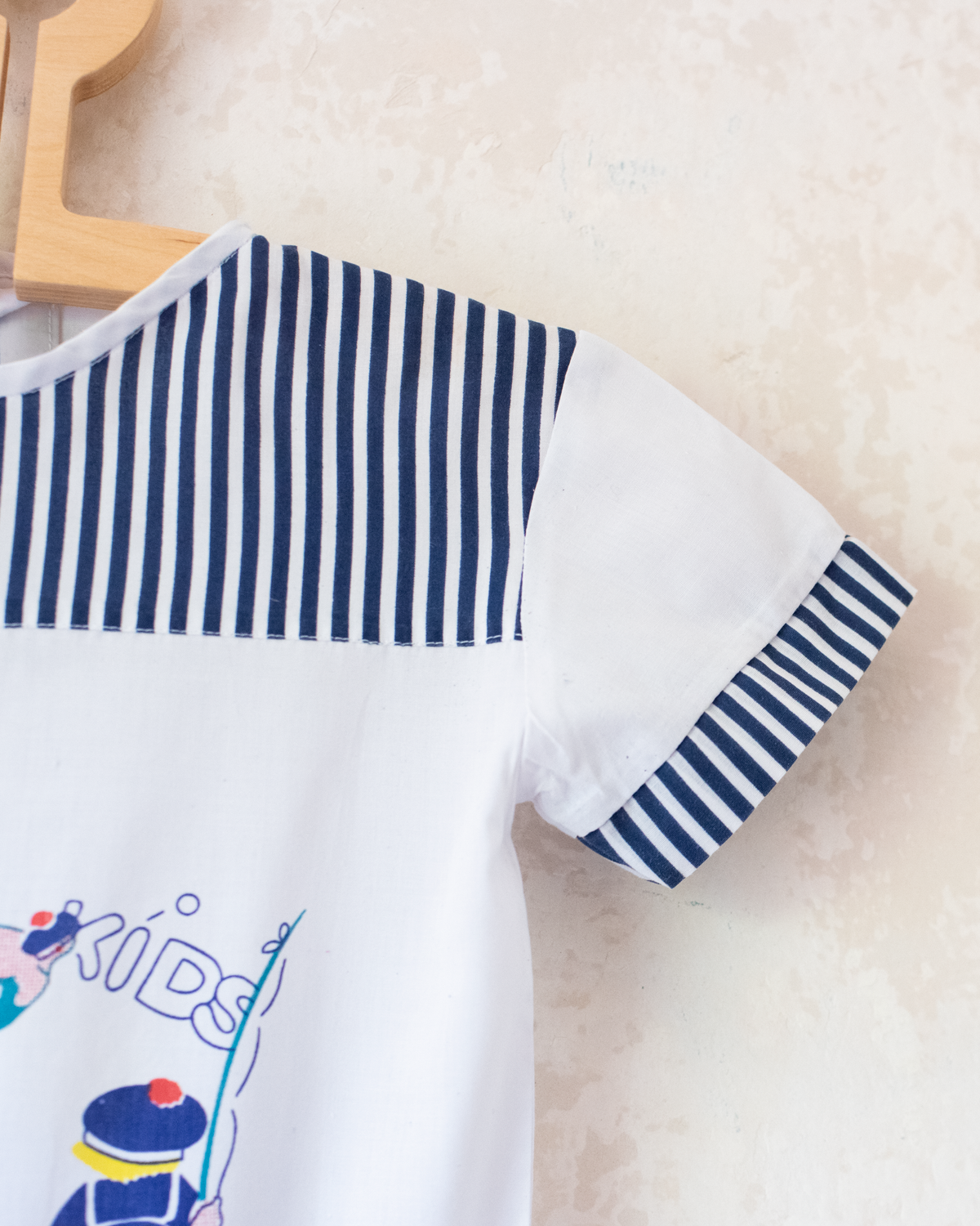 Sailor dress with stripes and belt | 2-3 years