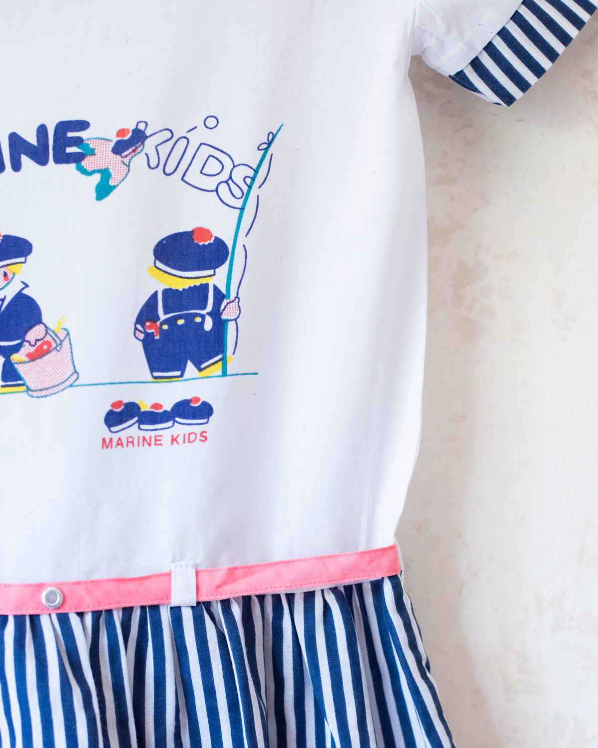 Sailor dress with stripes and belt | 2-3 years