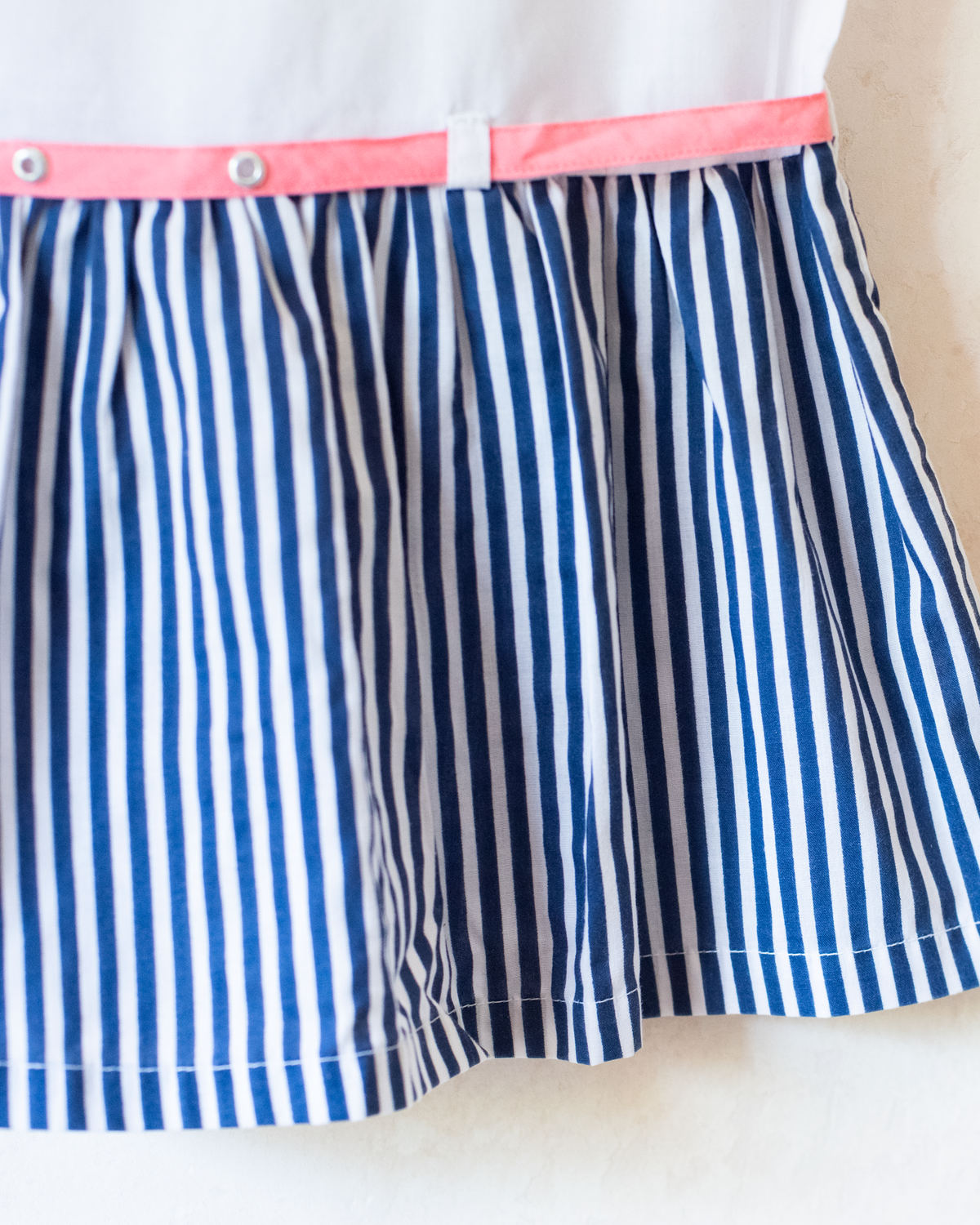 Sailor dress with stripes and belt | 2-3 years