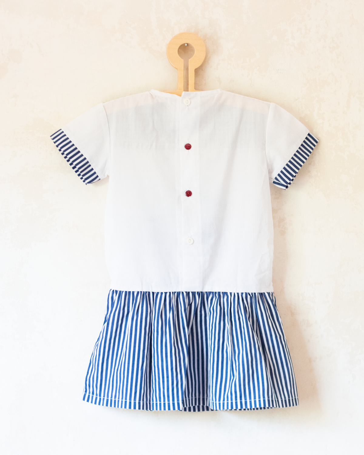 Sailor dress with stripes and belt | 2-3 years