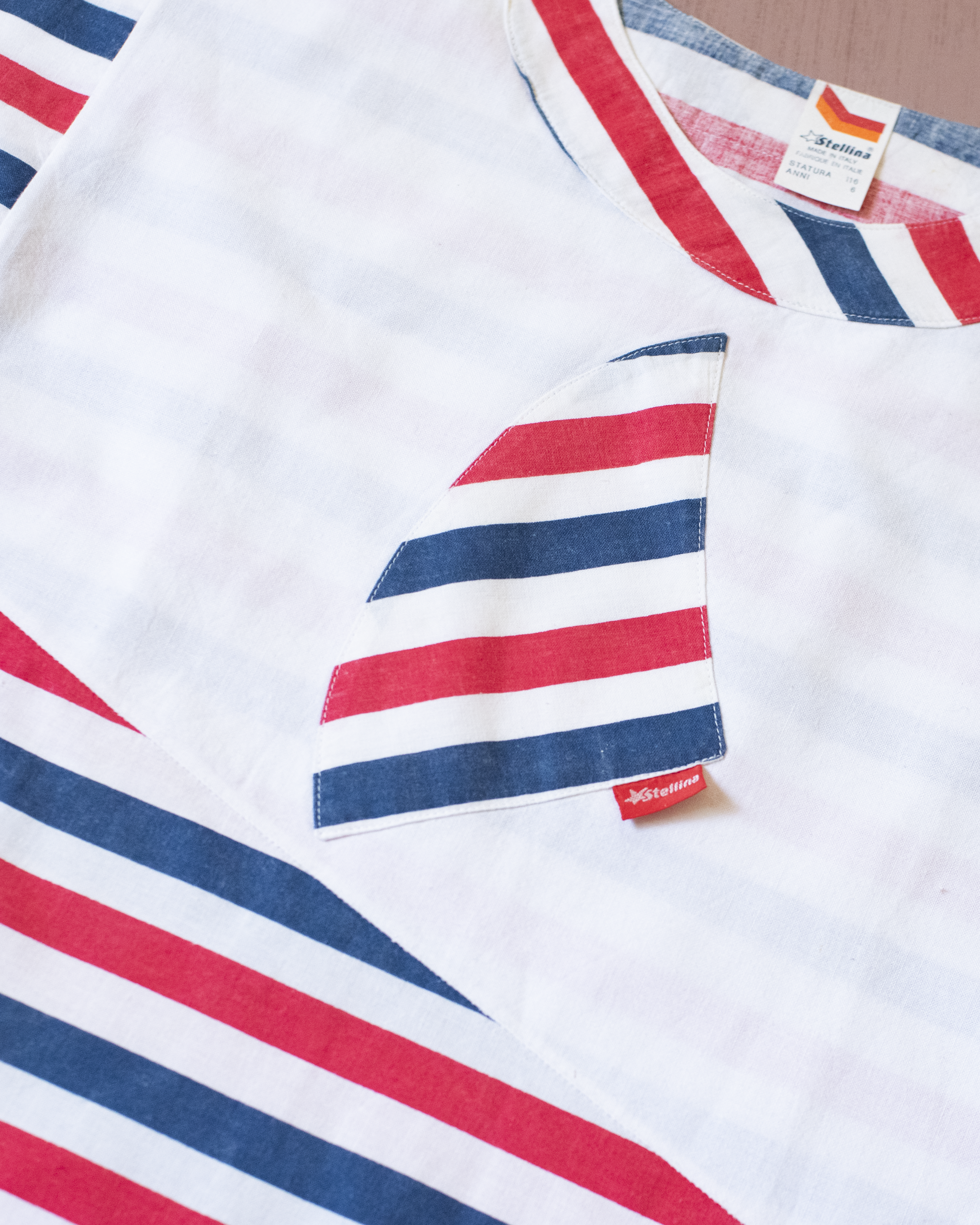 טישירט עם פסים ומפרש | דד סטוק איטלקי | 5-6 שנים