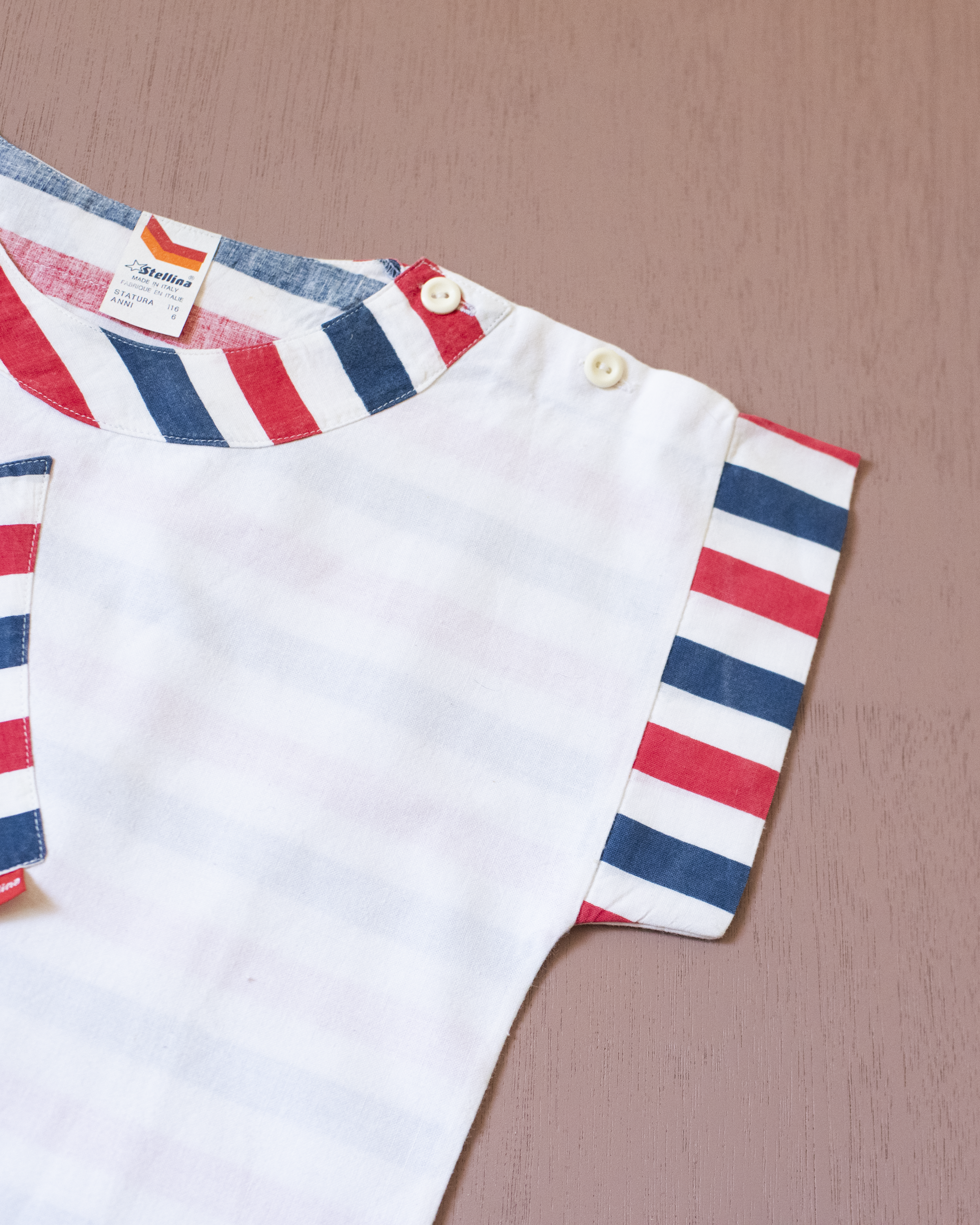 טישירט עם פסים ומפרש | דד סטוק איטלקי | 5-6 שנים