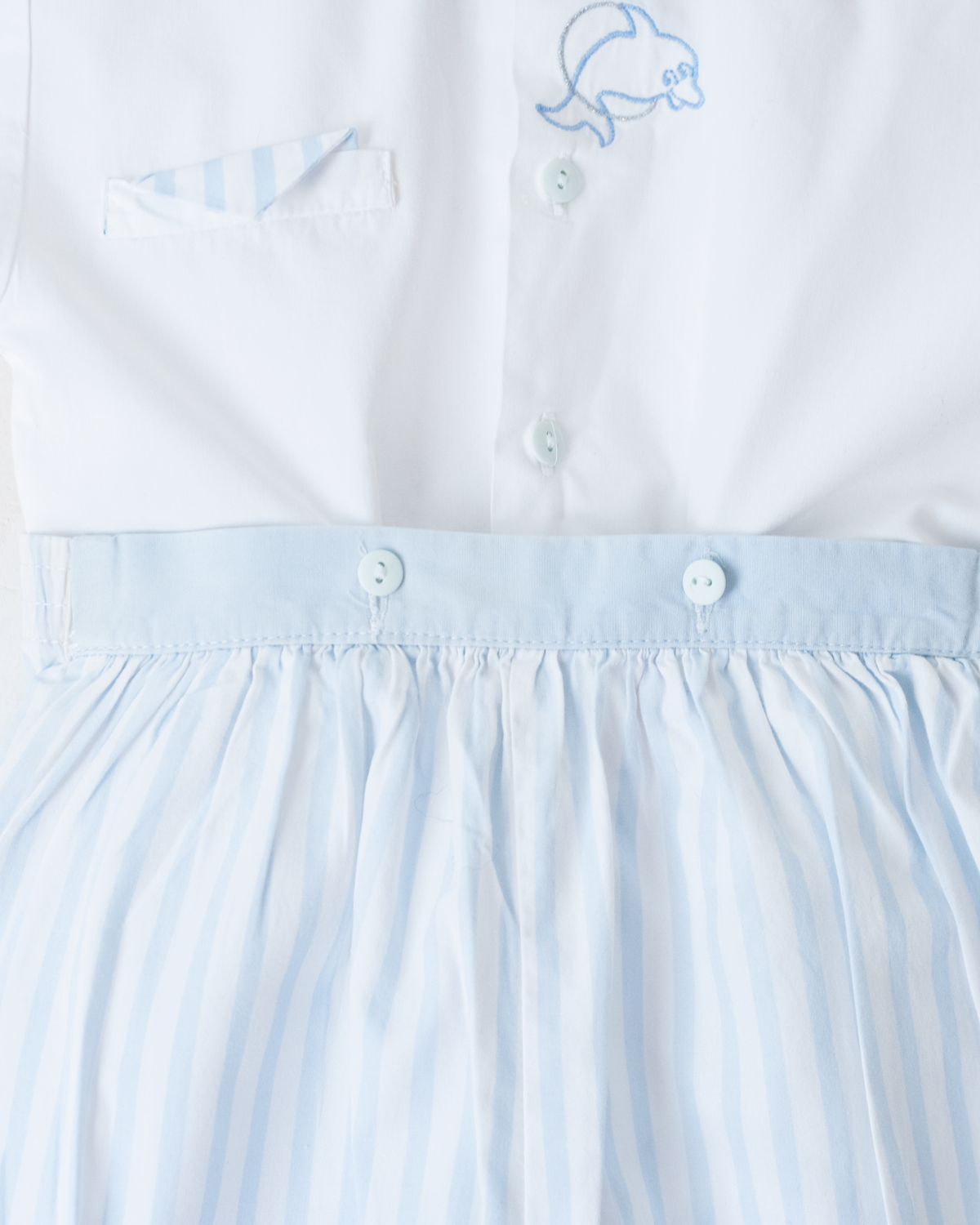 Sweet suit with embroidered dolphin | 6-9 months