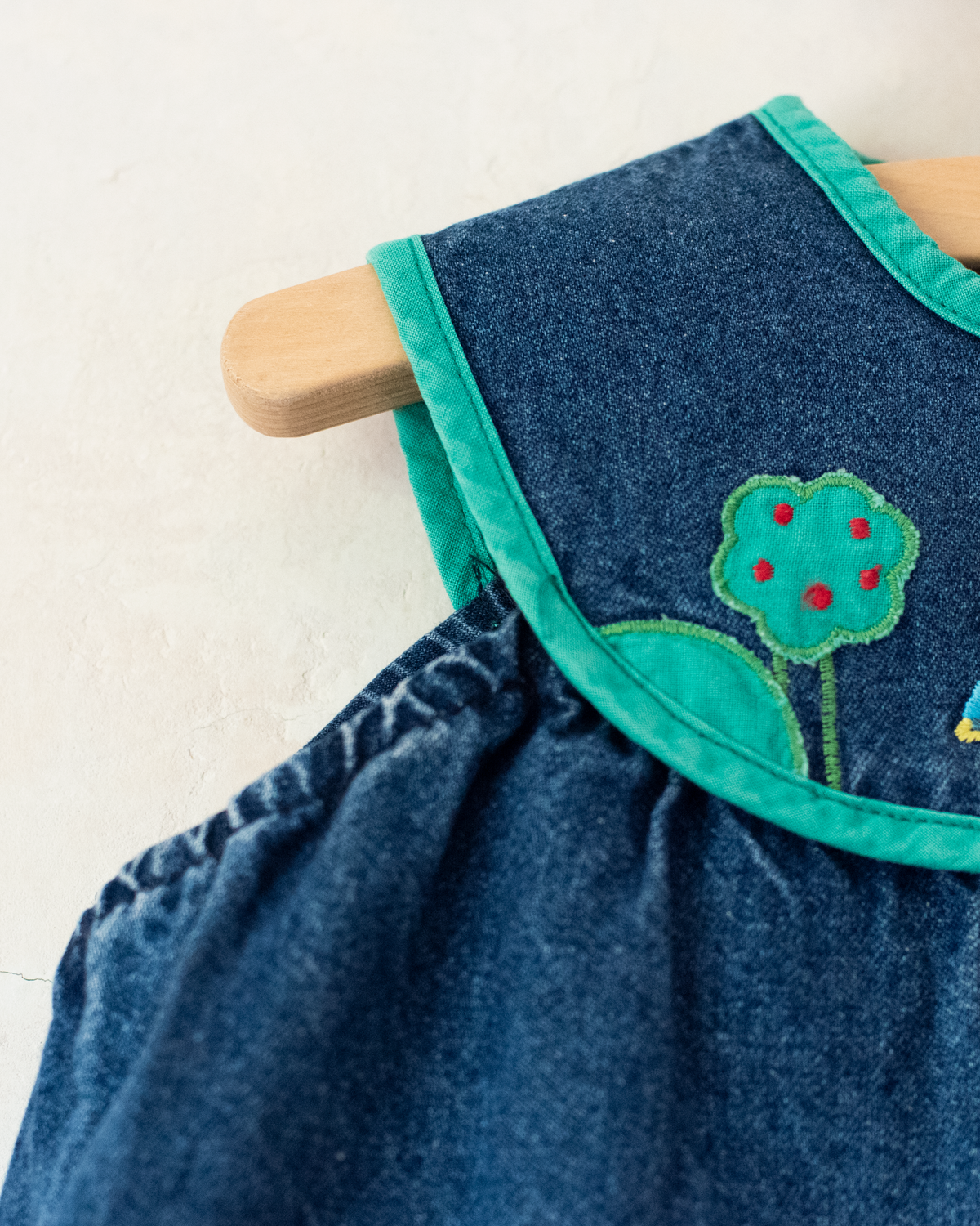 Denim dress with colorful embroidery | 18-24 months