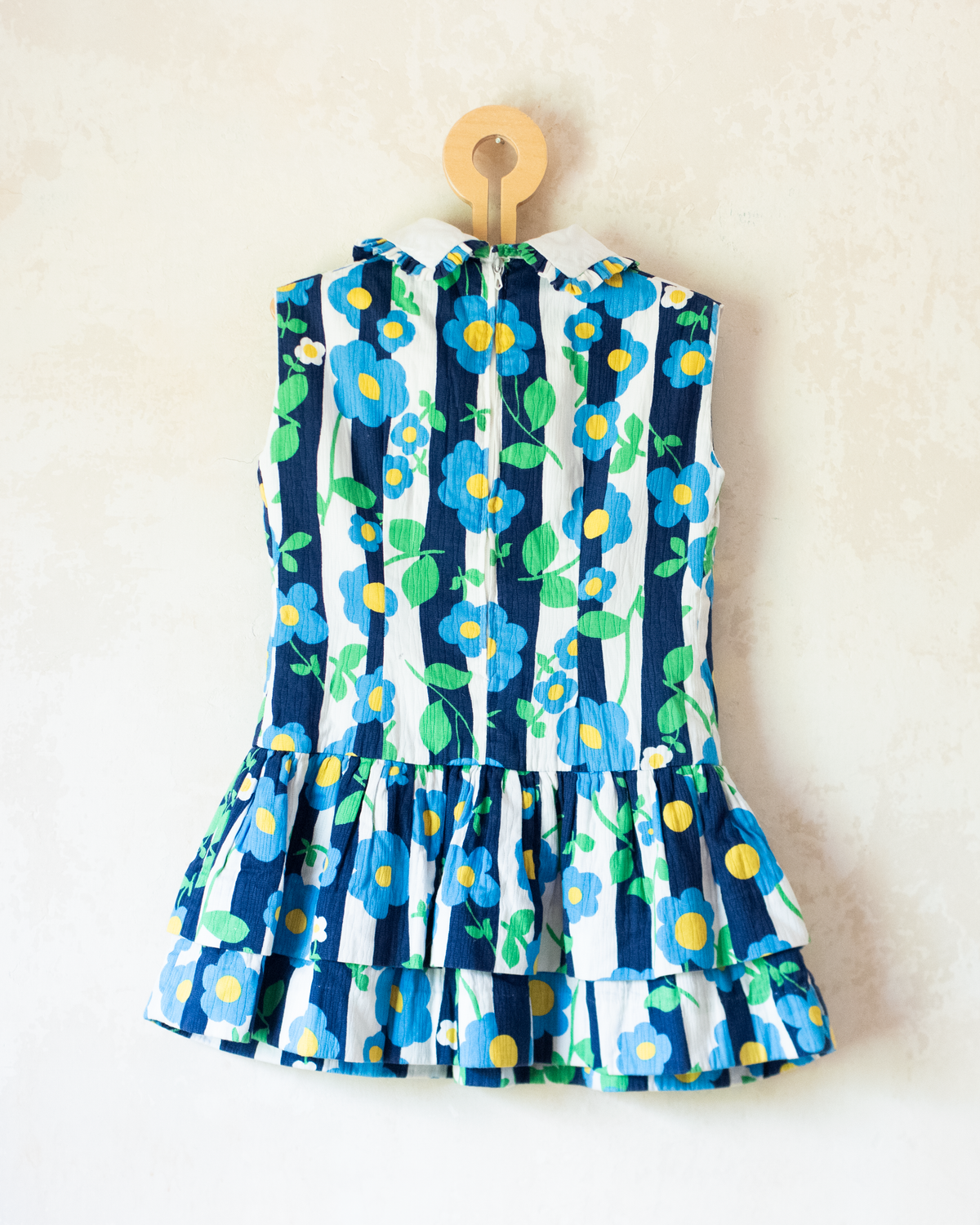 French dress with stripes and flowers | 3-4 years