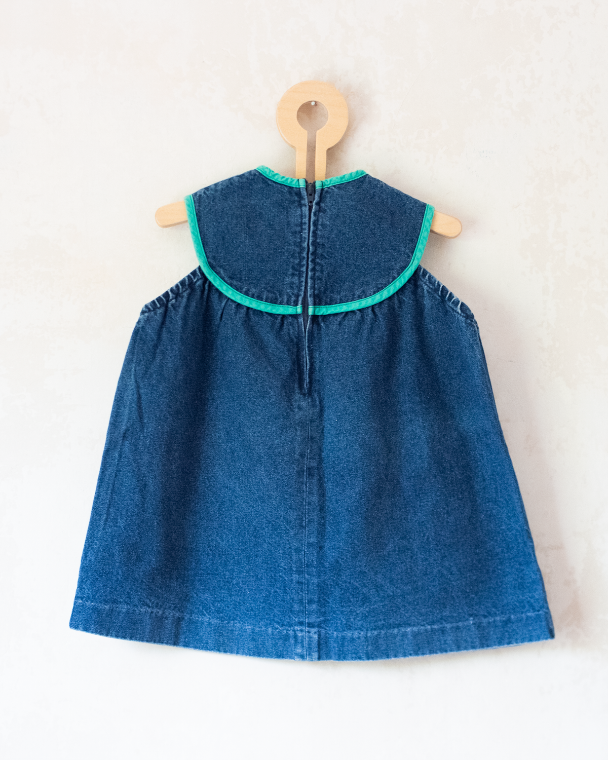 Denim dress with colorful embroidery | 18-24 months