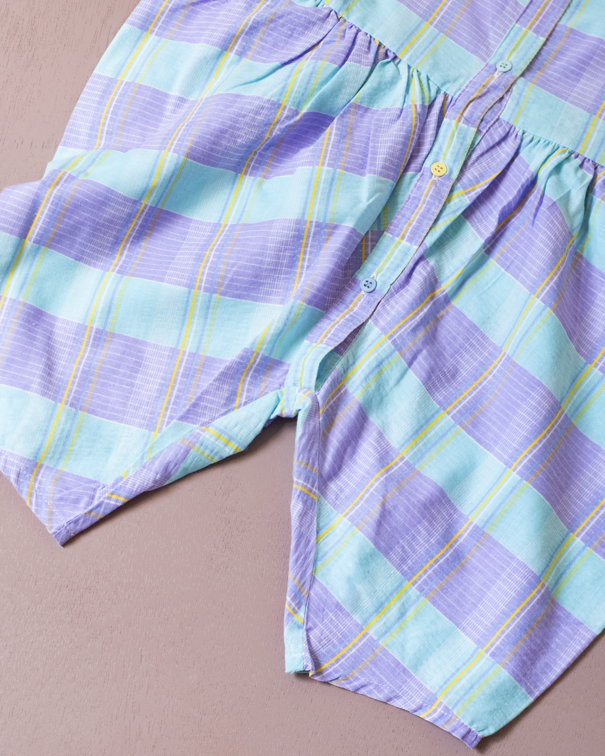 אוברול צבעוני משובץ מהאייטיז | 6-9 חודשים