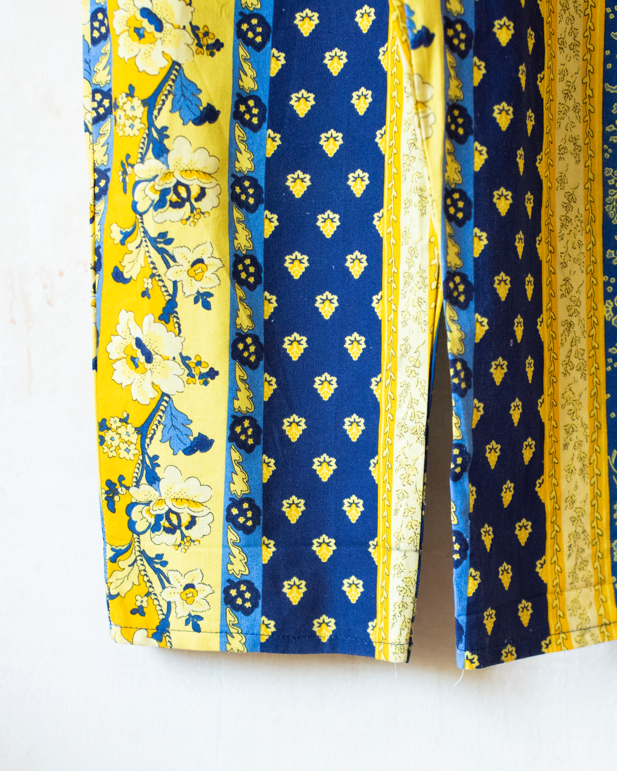 Blue and yellow 'Provence' print overalls | 6-7 years