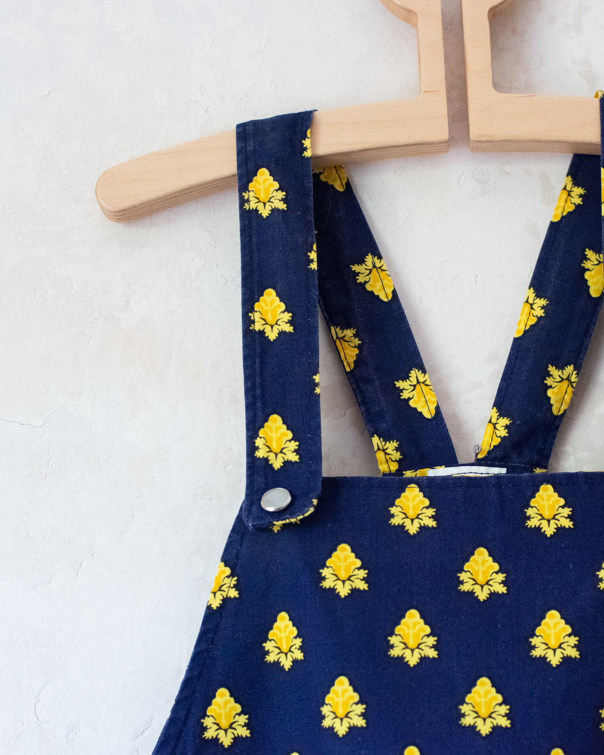 Blue and yellow 'Provence' print overalls | 6-7 years