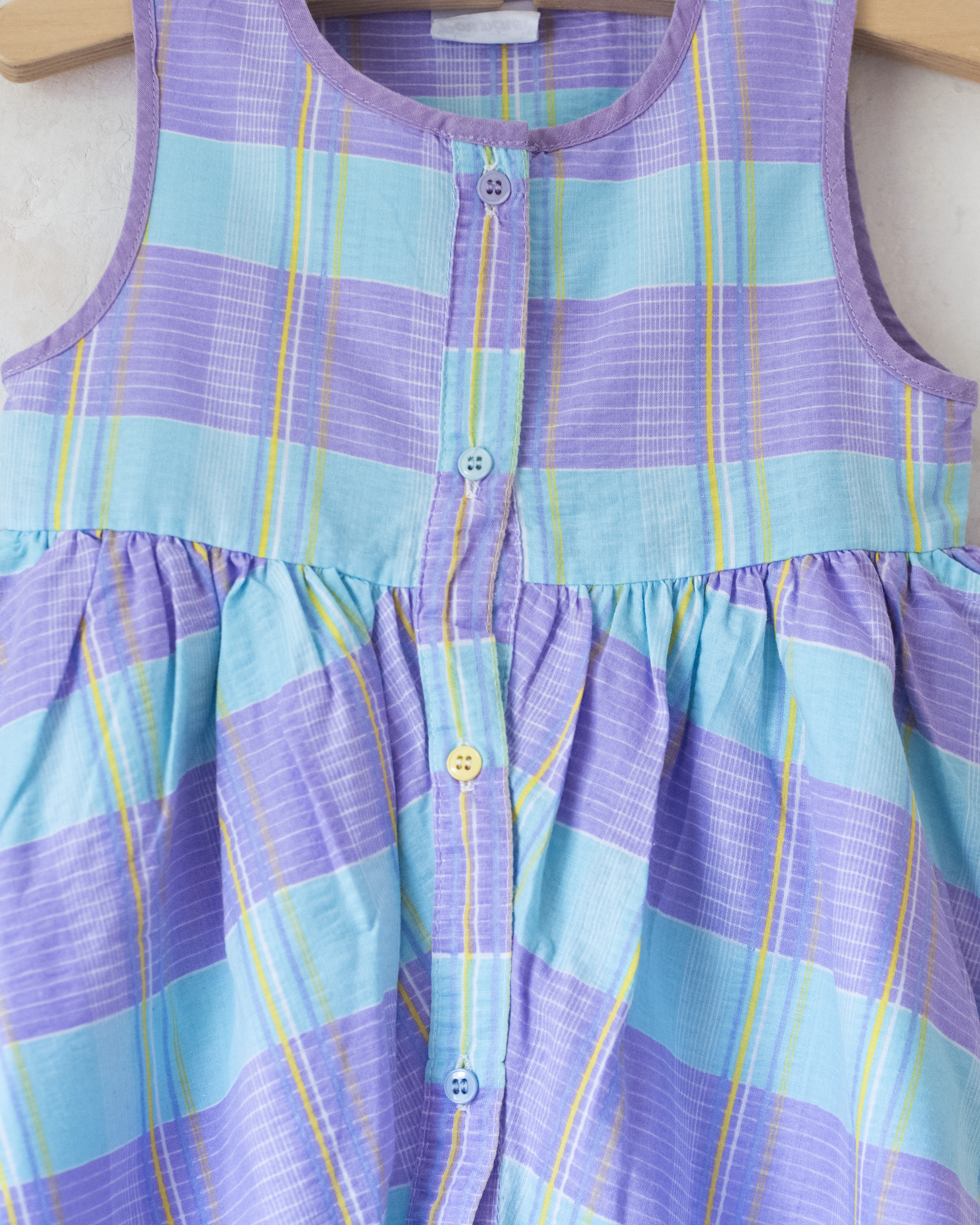 אוברול צבעוני משובץ מהאייטיז | 6-9 חודשים