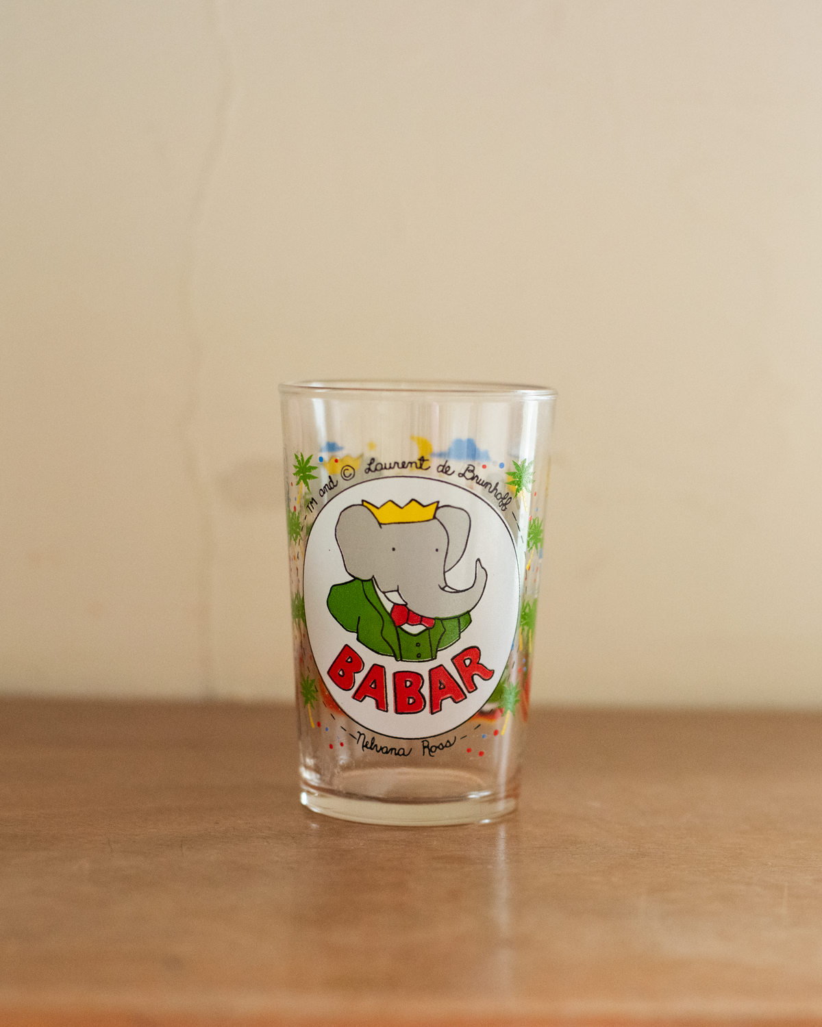 Drinking Glass | King Babar and Celeste at a Romantic Dinner