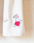 Linen dress with King Babar and butterfly embroideries | 3-4 years