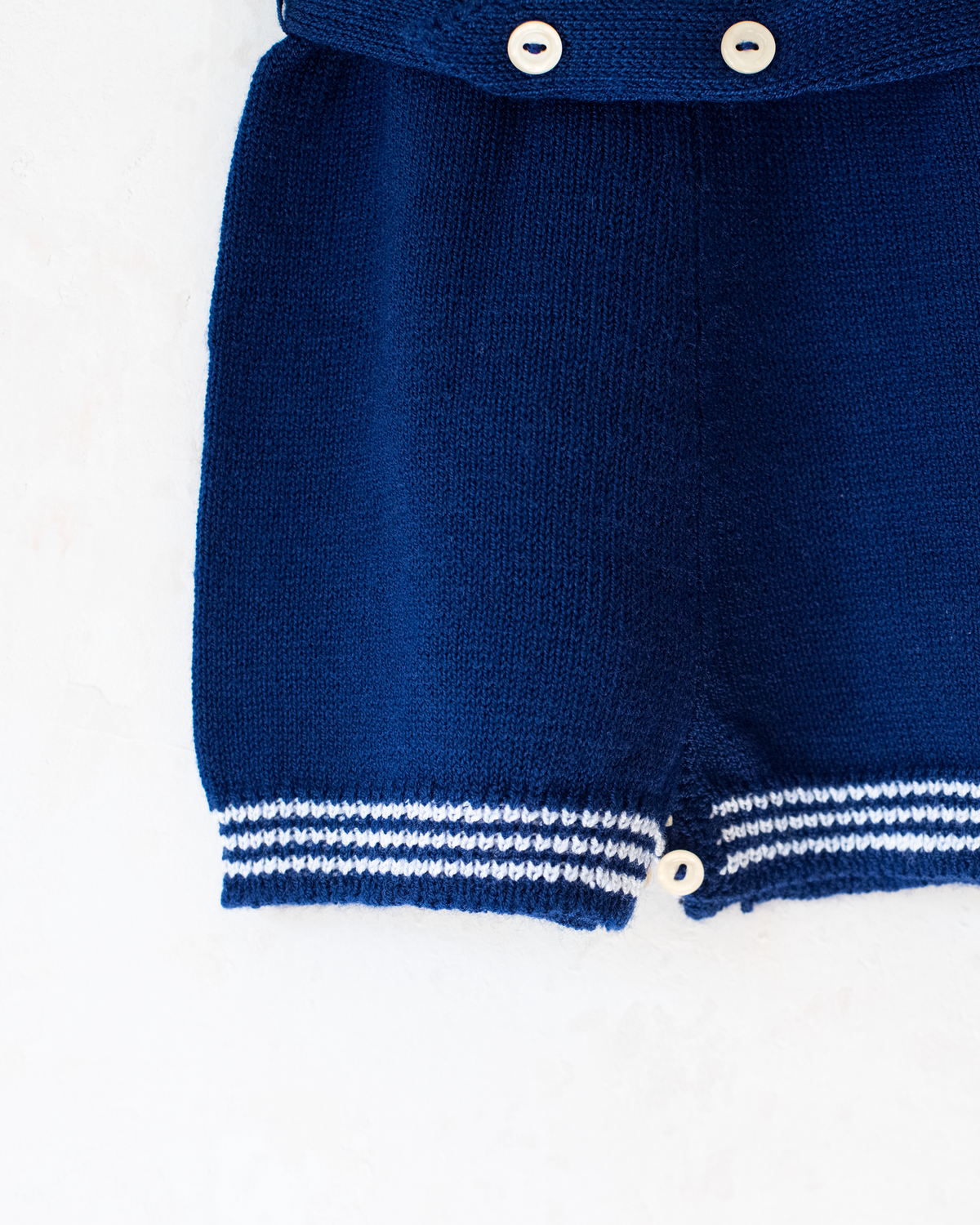Knitted overalls with sailboat | Spanish Deadstock | 3-6 months