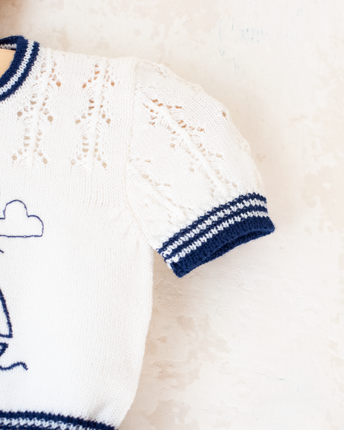 Knitted overalls with sailboat | Spanish Deadstock | 3-6 months