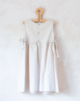 Linen dress with King Babar and butterfly embroideries | 3-4 years