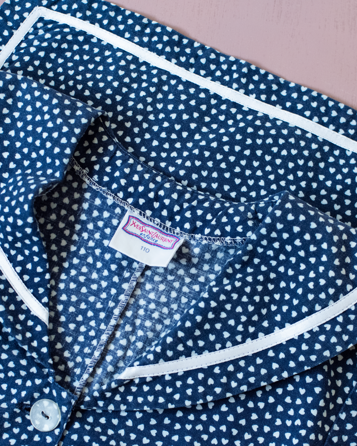 Sailor dress by Yves Saint Laurent with hearts and fish | 5-6 years
