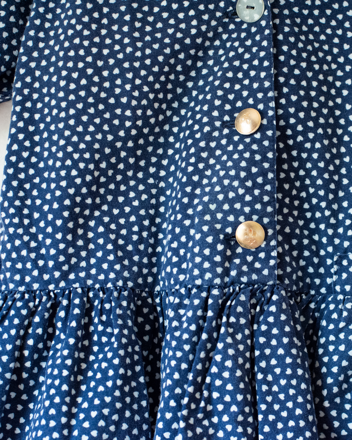 Sailor dress by Yves Saint Laurent with hearts and fish | 5-6 years