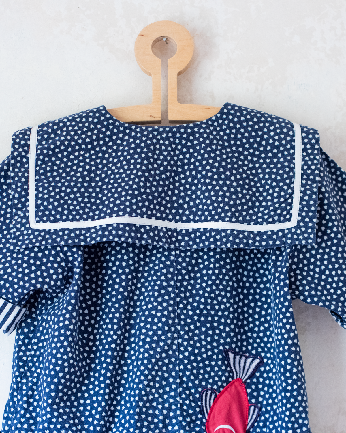 Sailor dress by Yves Saint Laurent with hearts and fish | 5-6 years