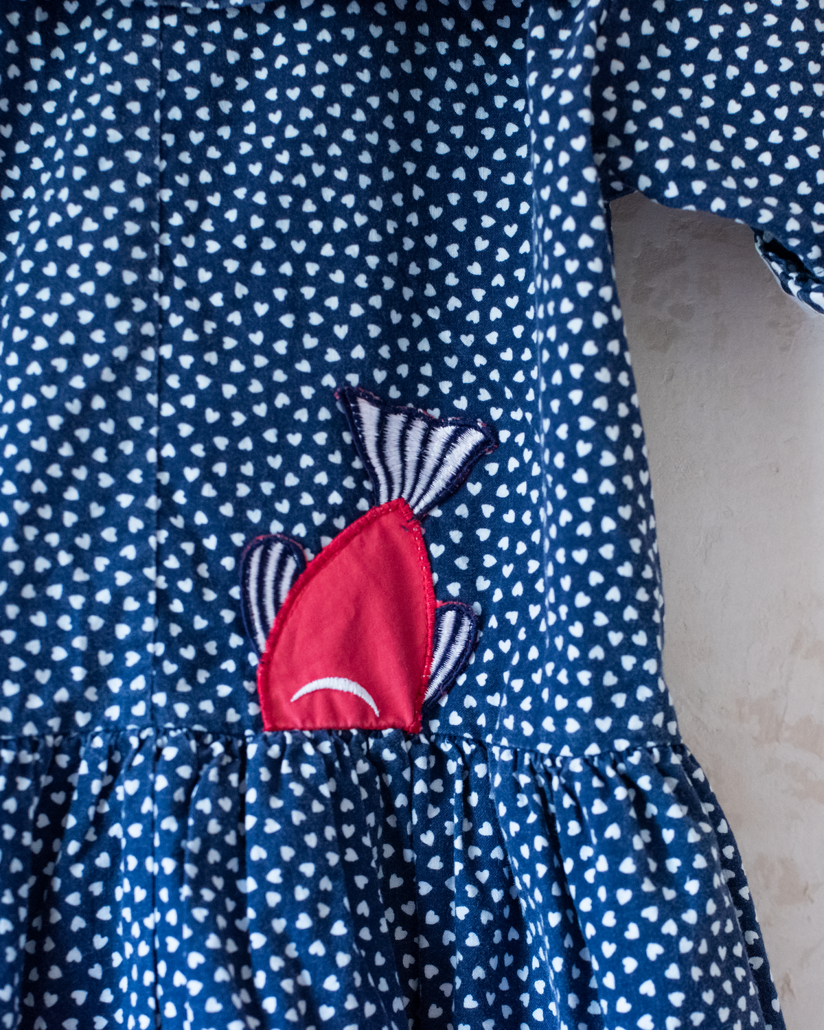 Sailor dress by Yves Saint Laurent with hearts and fish | 5-6 years