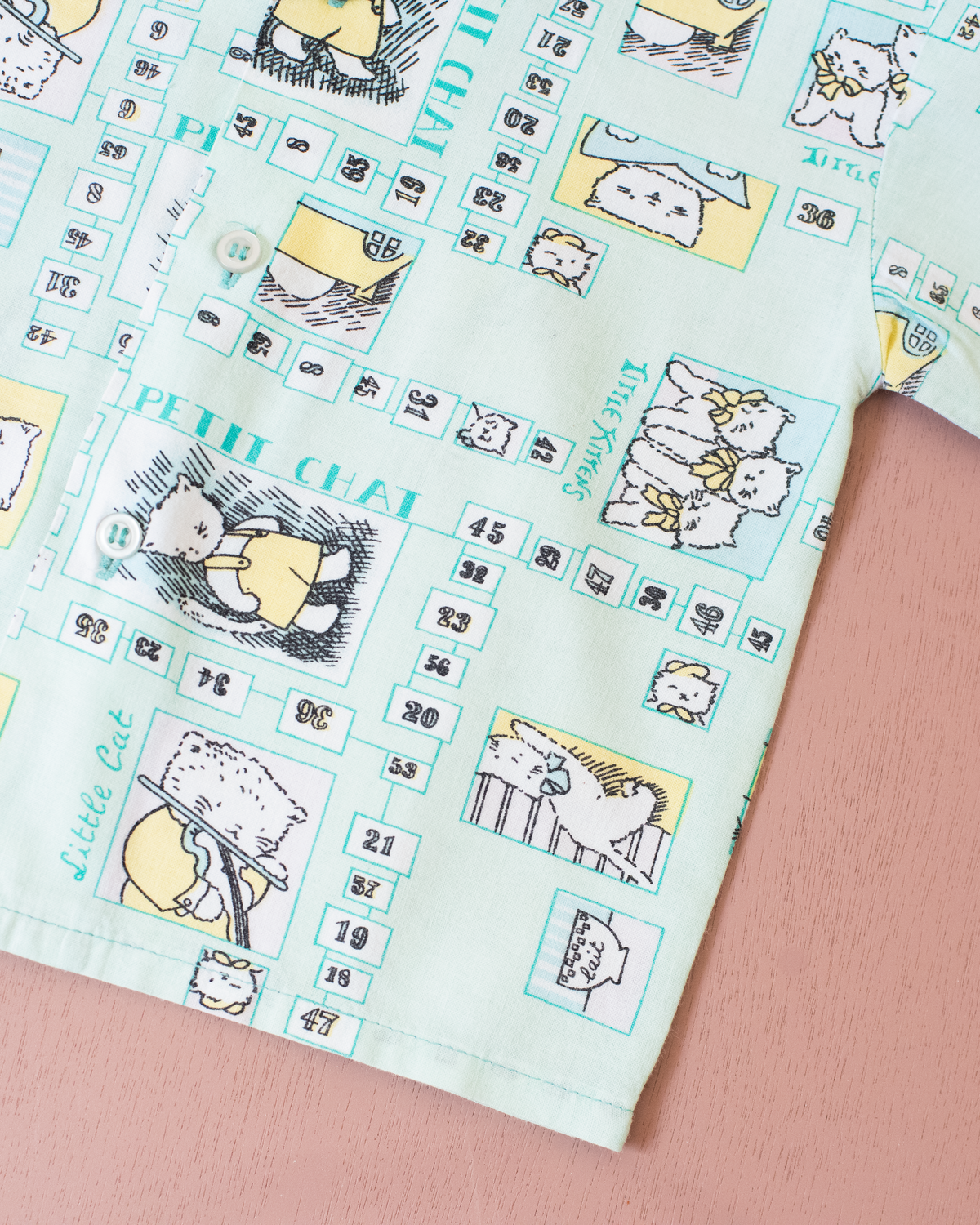 Button-down shirt with cats | 9-12 months