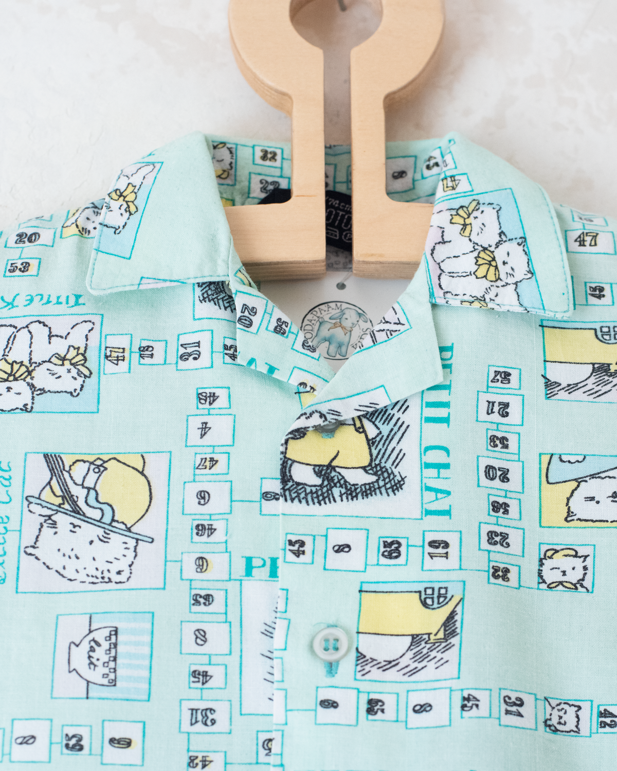 Button-down shirt with cats | 9-12 months