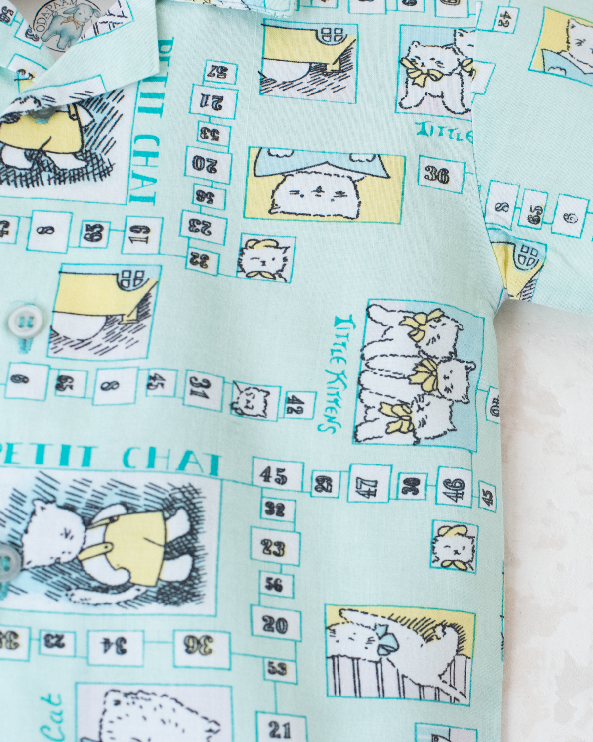 Button-down shirt with cats | 9-12 months