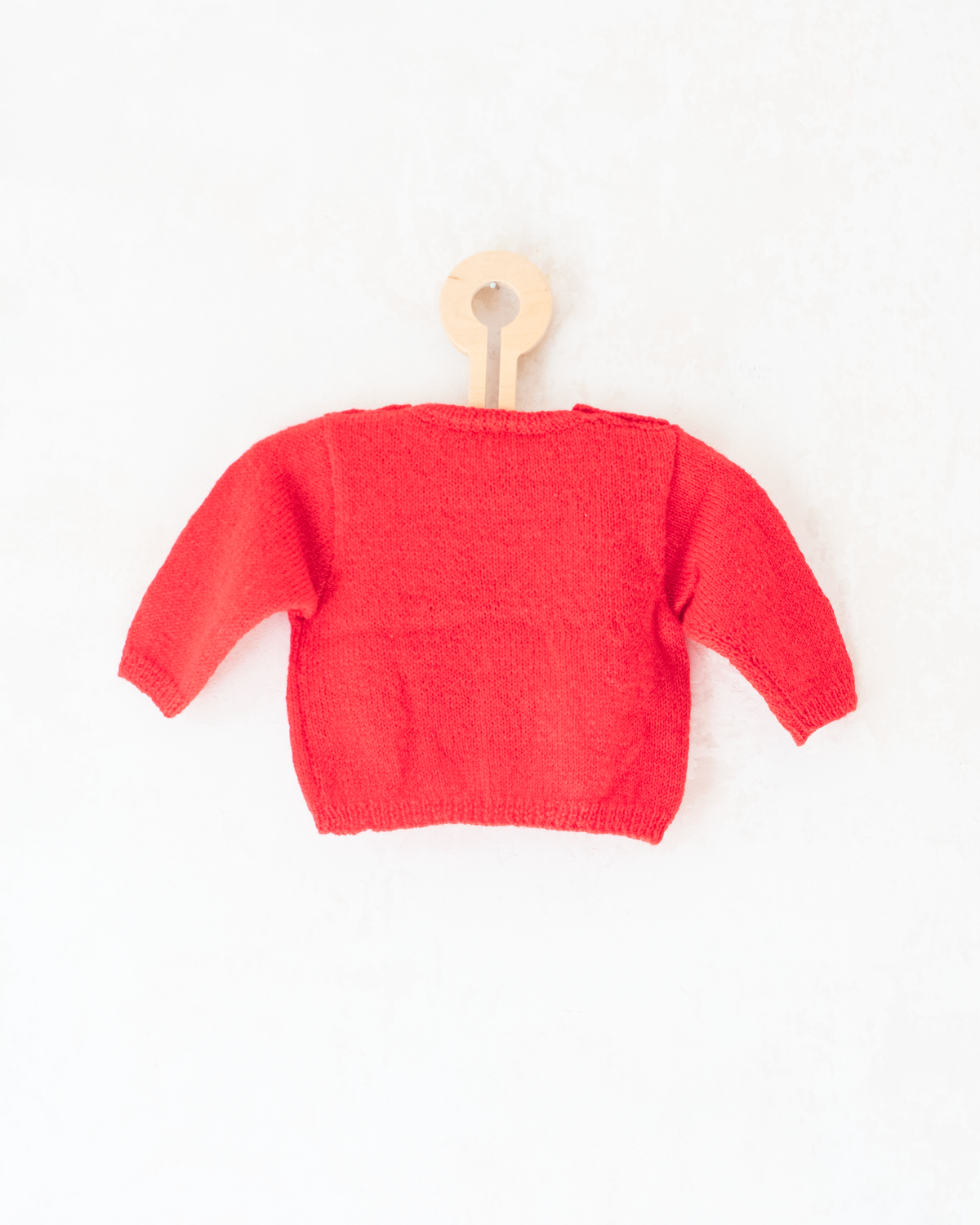 Red wool sweater with Super Mario | 6-9 months