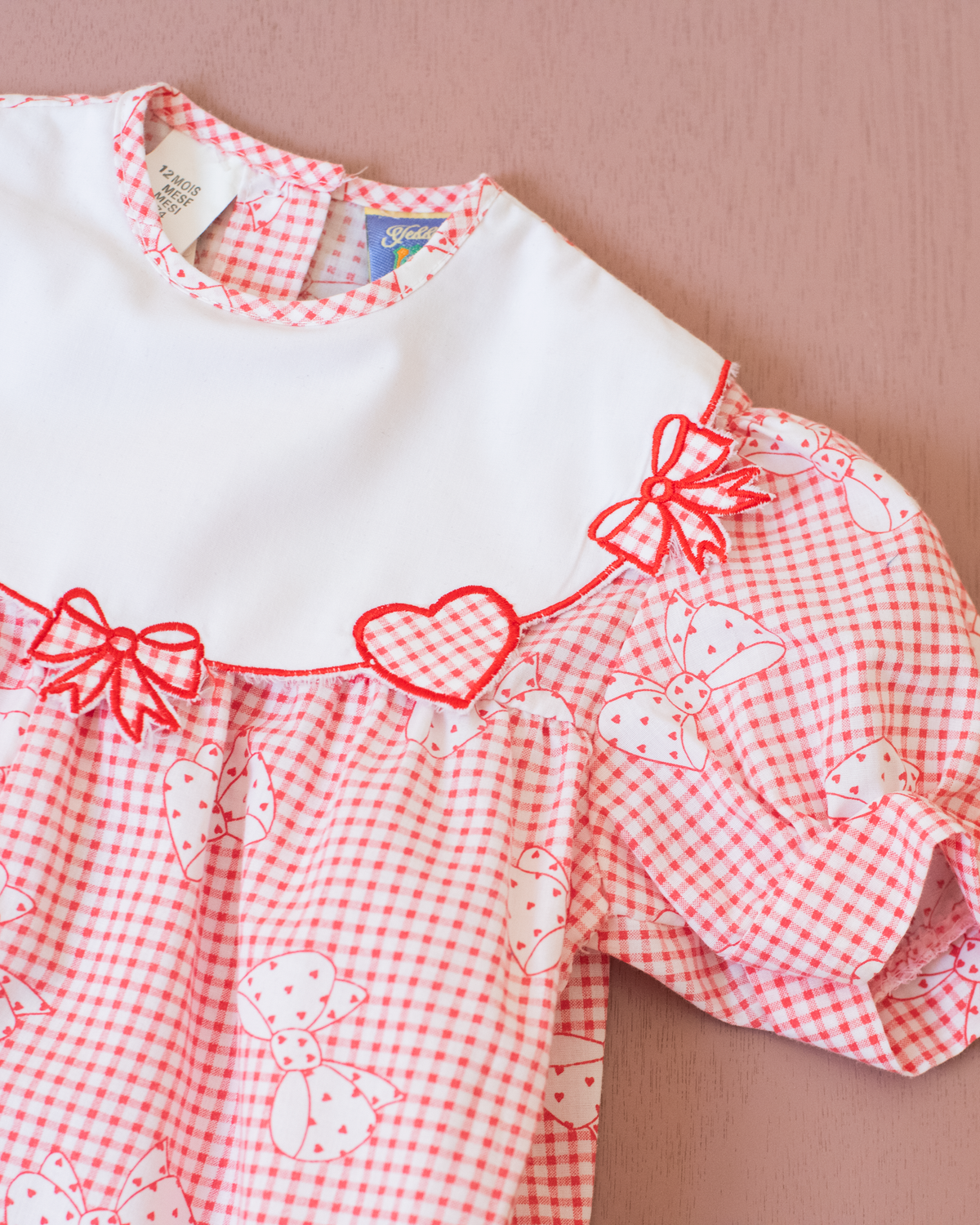 Plaid overalls with bow ties | 12-18 months 