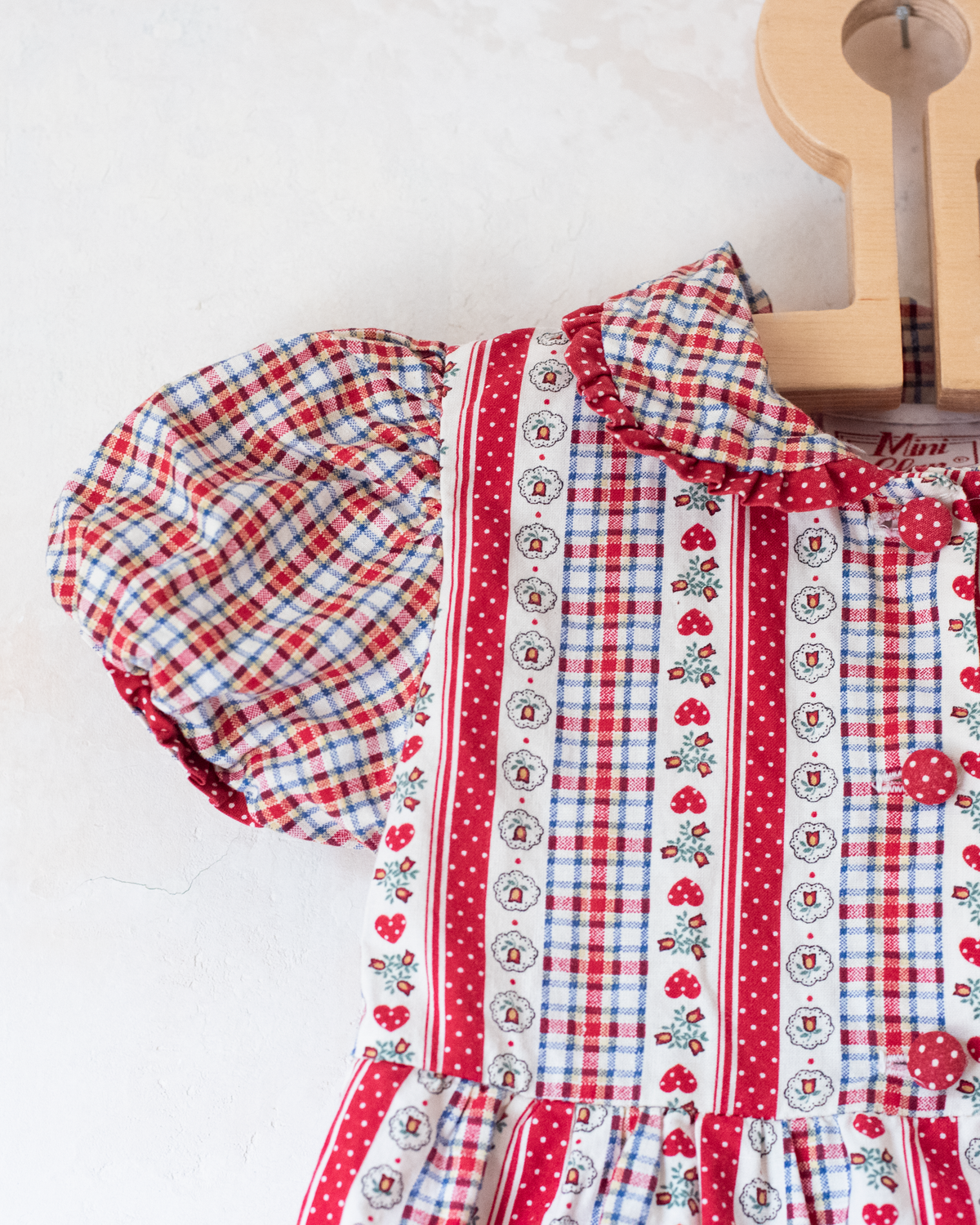 French Floral Plaid Romper | 12-18 months