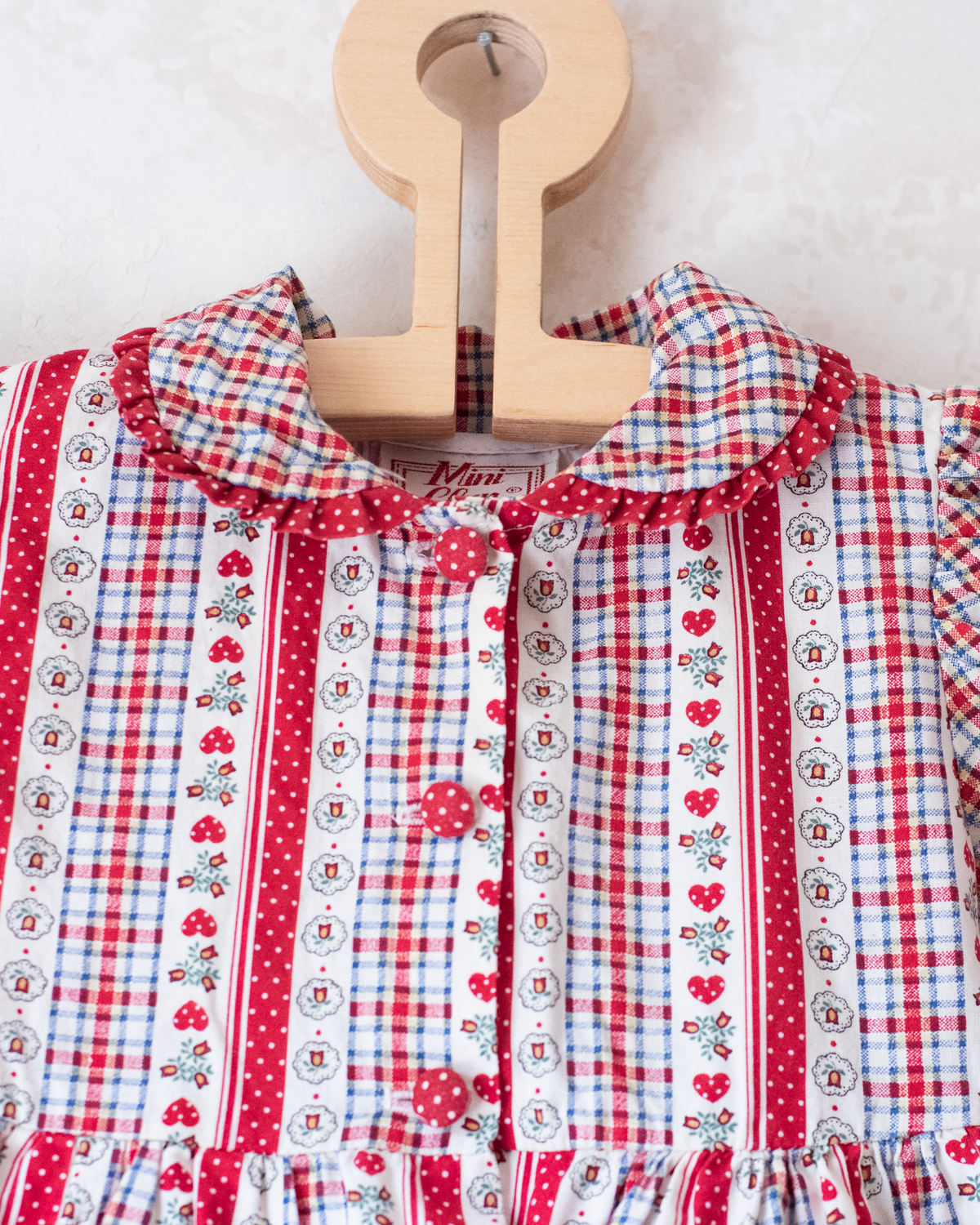 French Floral Plaid Romper | 12-18 months