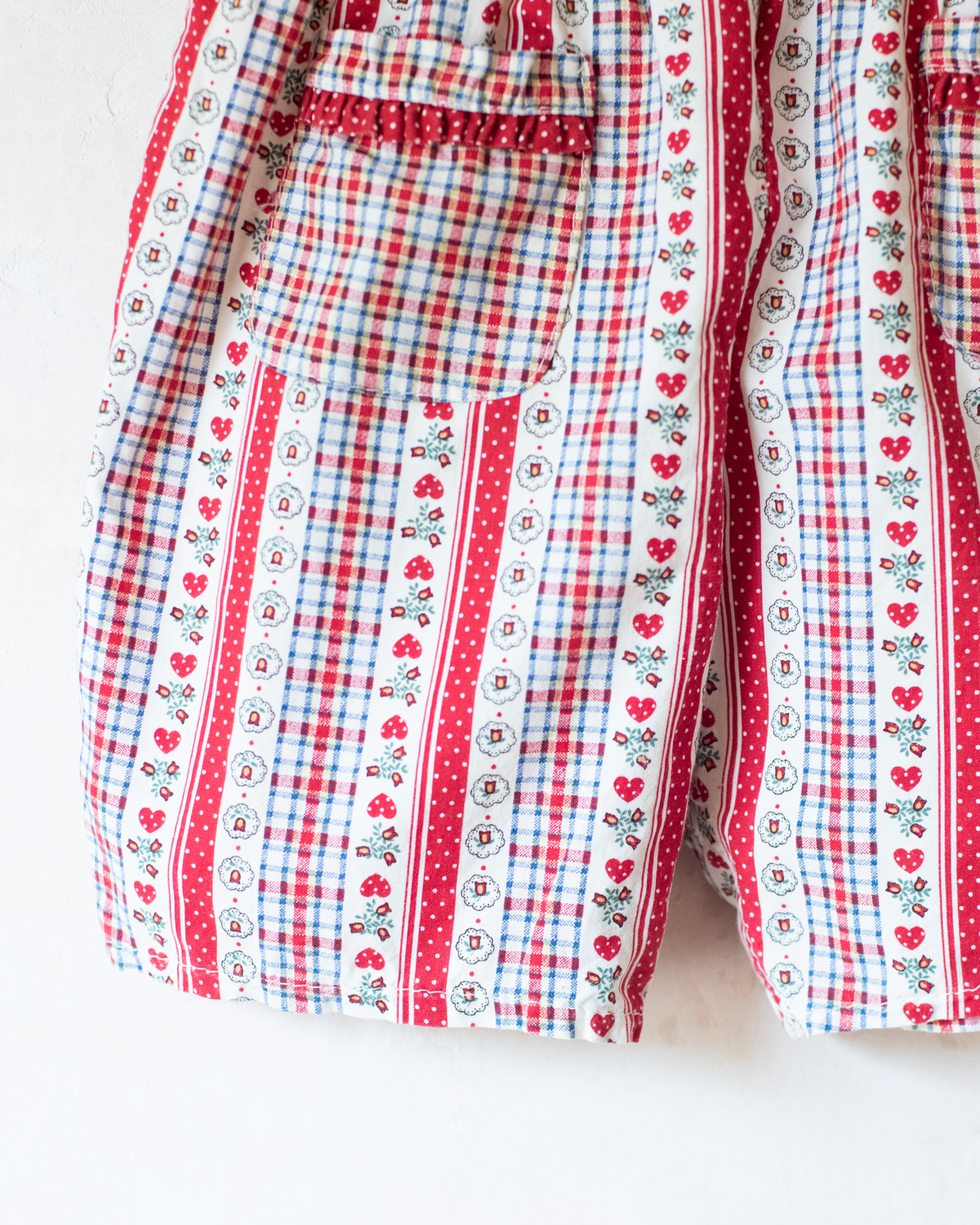 French Floral Plaid Romper | 12-18 months