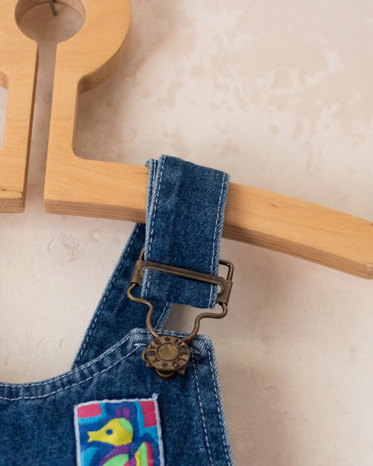 Colorful denim overalls from the 90s | 3-6 months