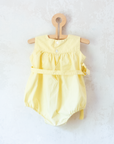 רומפר צהוב צרפתי משנות ה50 עם רקמת דובים | 12-18 חודשים