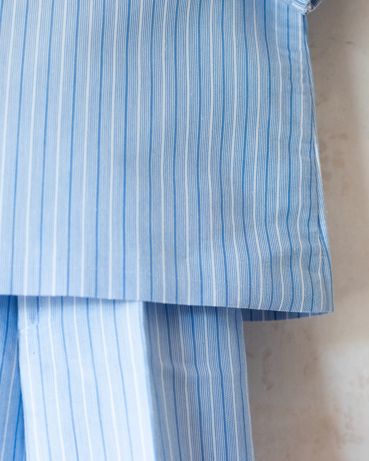 Sailor suit with light blue stripes | 12-18 months