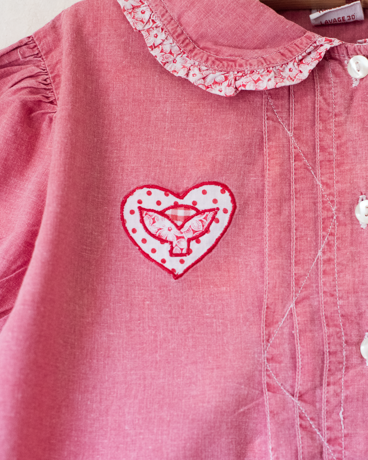 Pink shirt with embroidery | 7-8 years