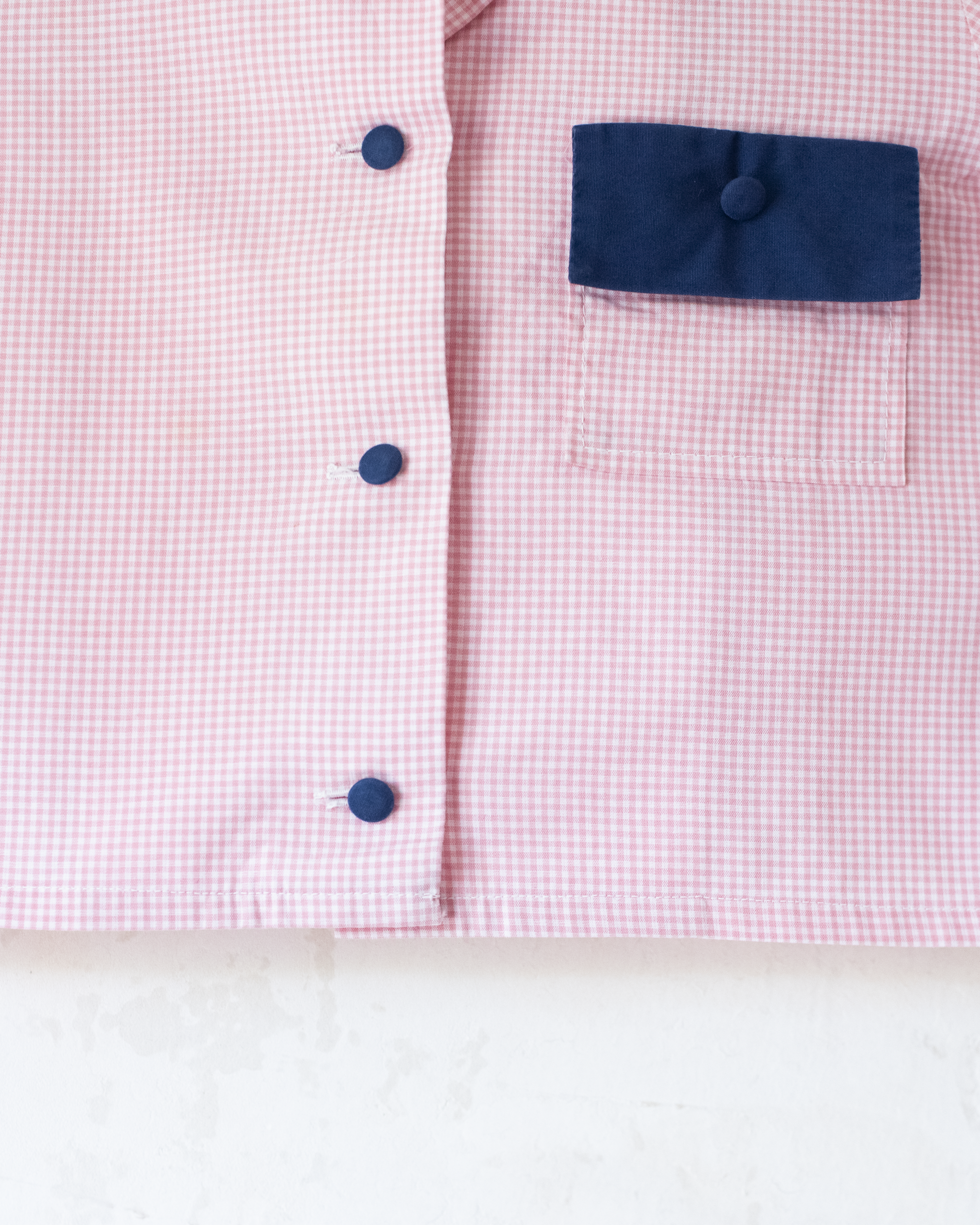 חולצה צרפתית משובצת עם צווארון כחול | 18-24 חודשים