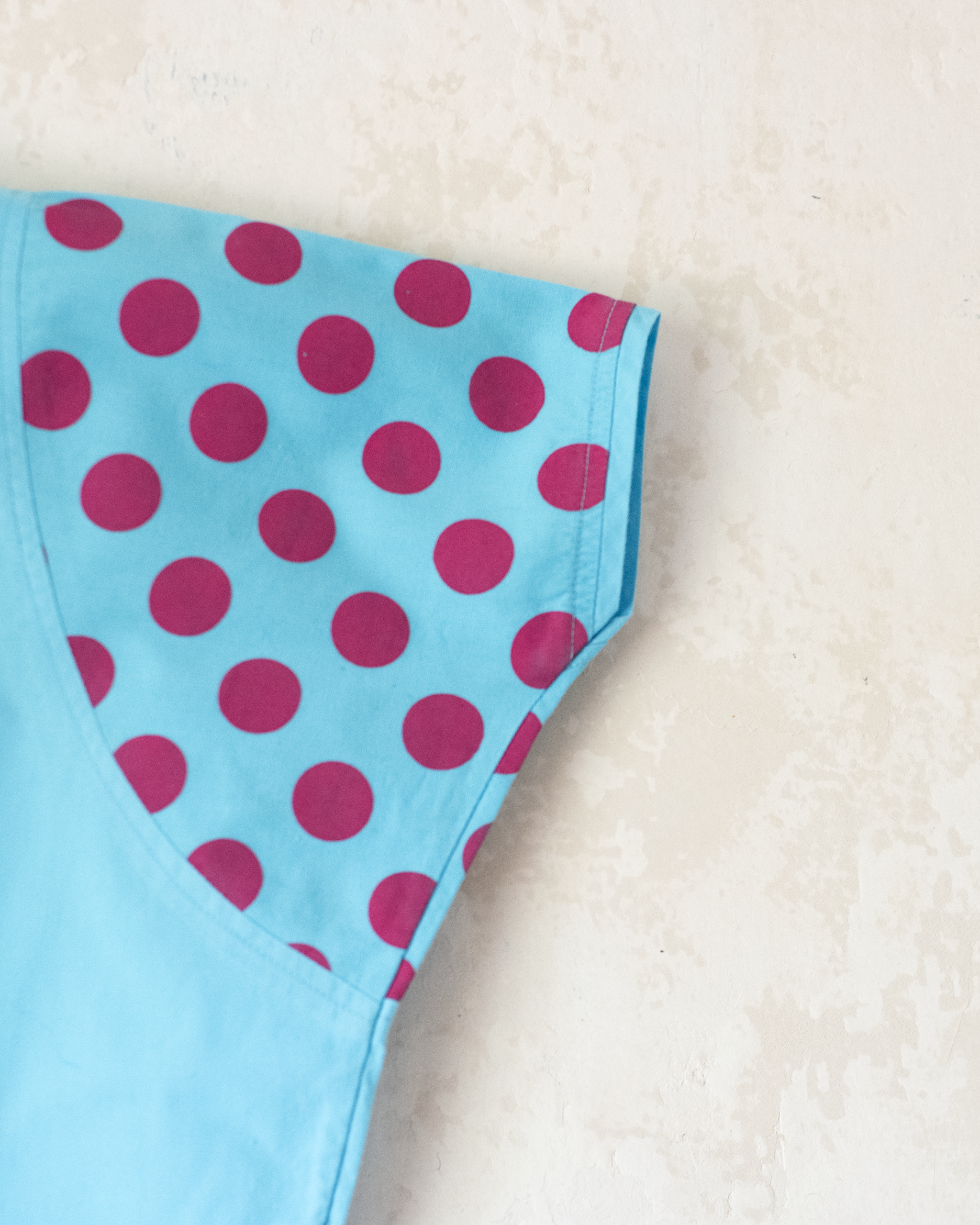 אוברול תכלת עם נקודות וליצנים | 12-18 חודשים