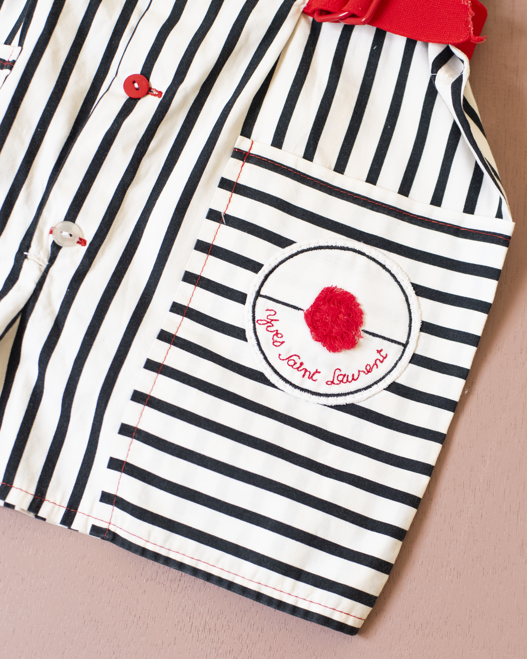 אוברול עם פסים מבית איב סאן לורן | 12-18 חודשים