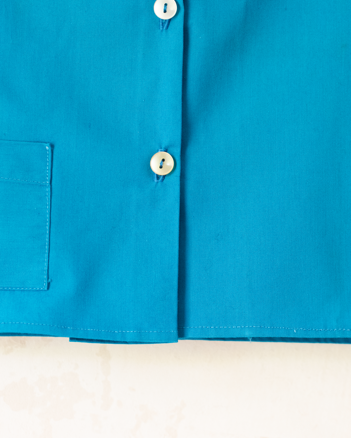 Tailored turquoise shirt from the 70s | 9-12 months