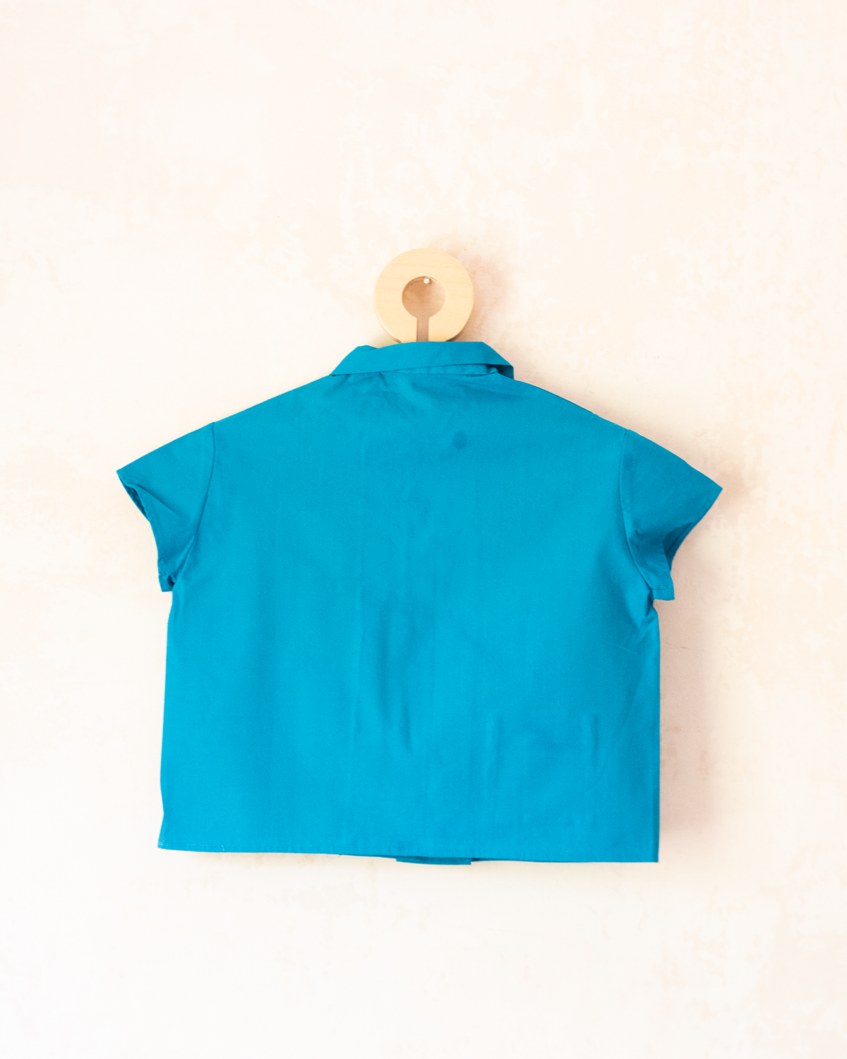 Tailored turquoise shirt from the 70s | 9-12 months