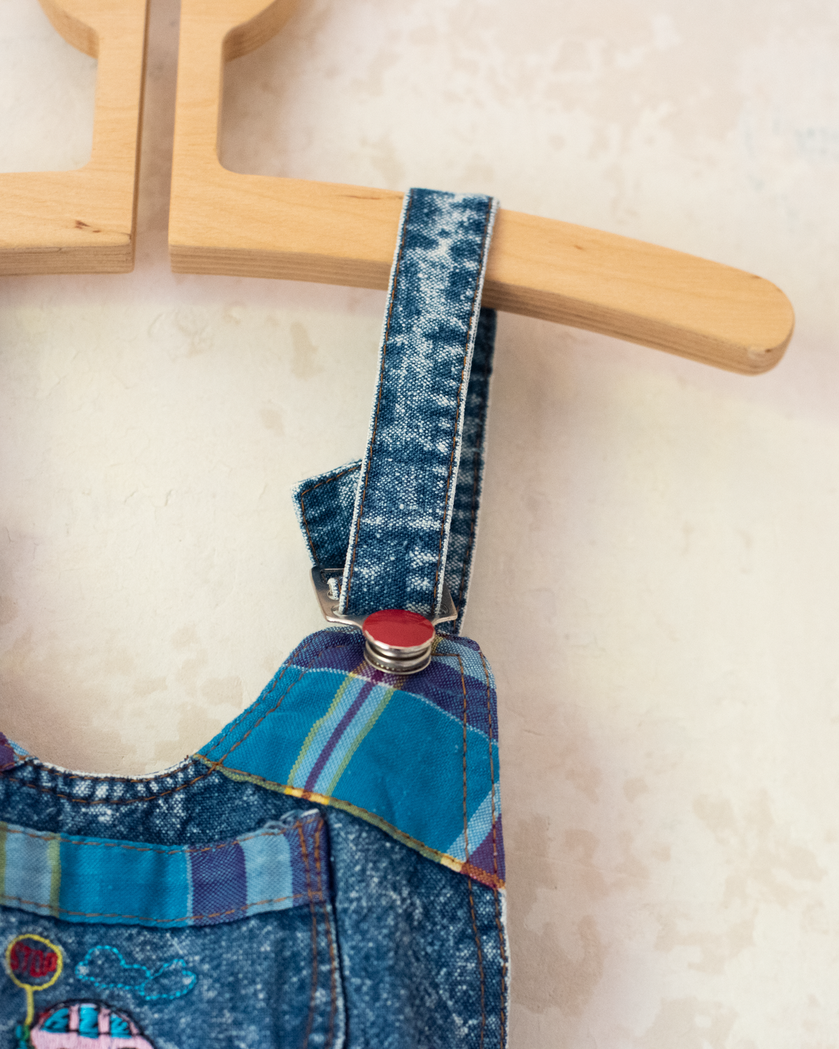 Denim sundress with car embroidery | 9-12 months