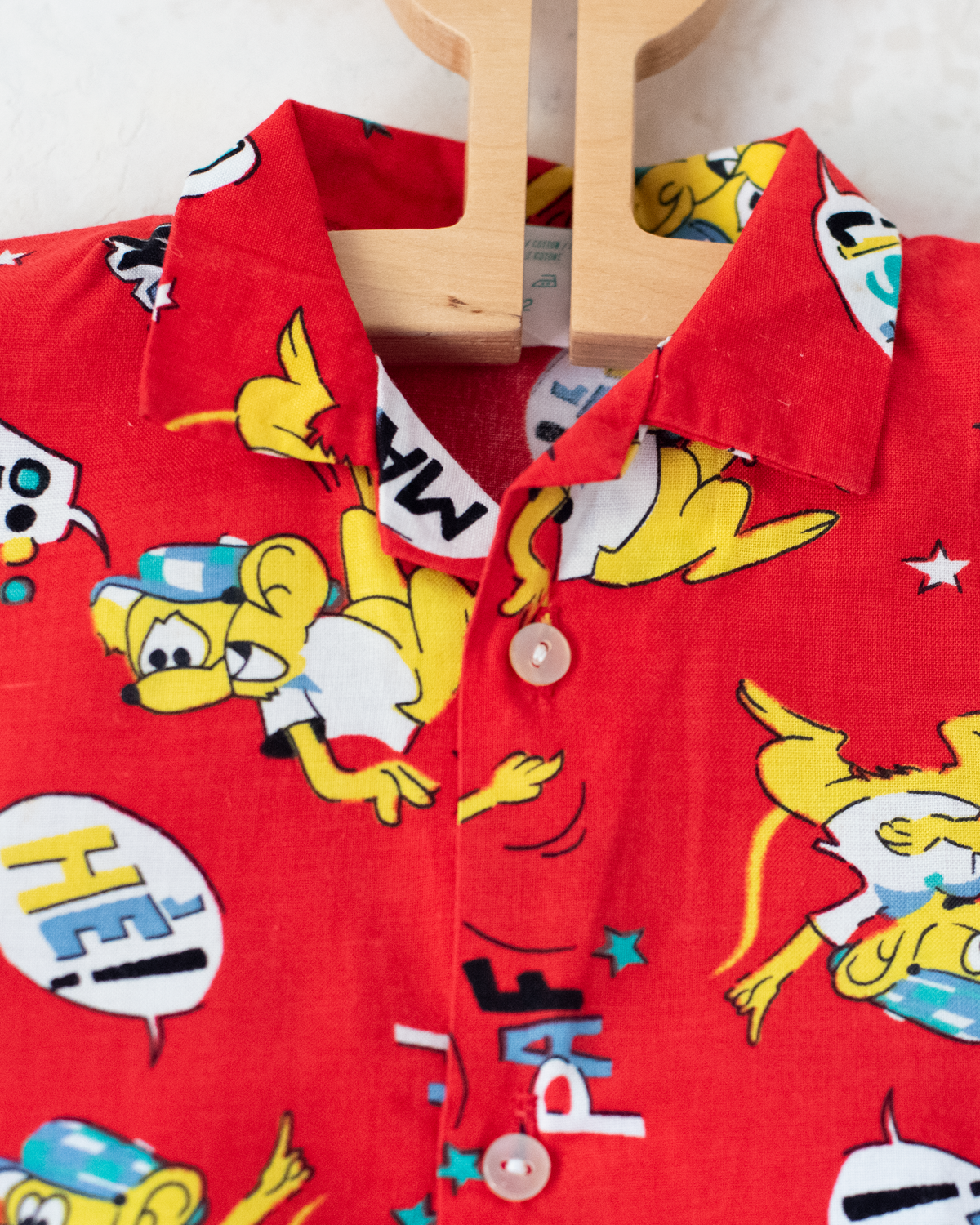 Red button-down shirt with mice | 12-18 months